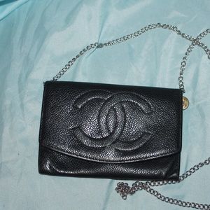 Authentic Chanel w/card quick ship added chainEtin